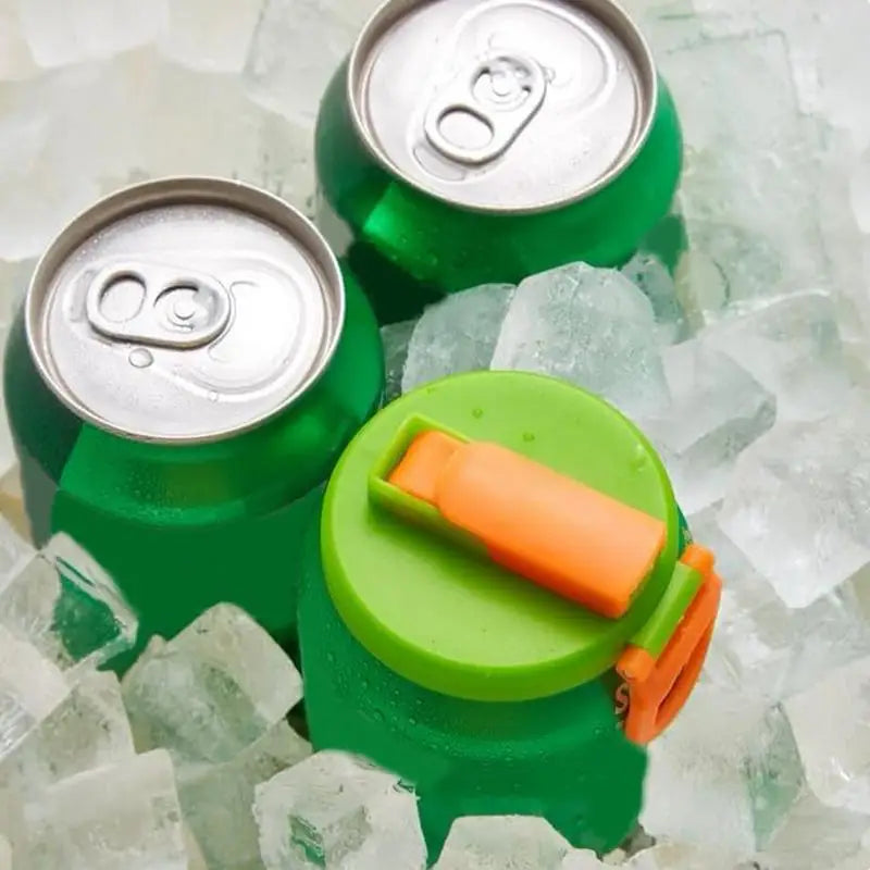 Silicone Soda Can Cover with Straws